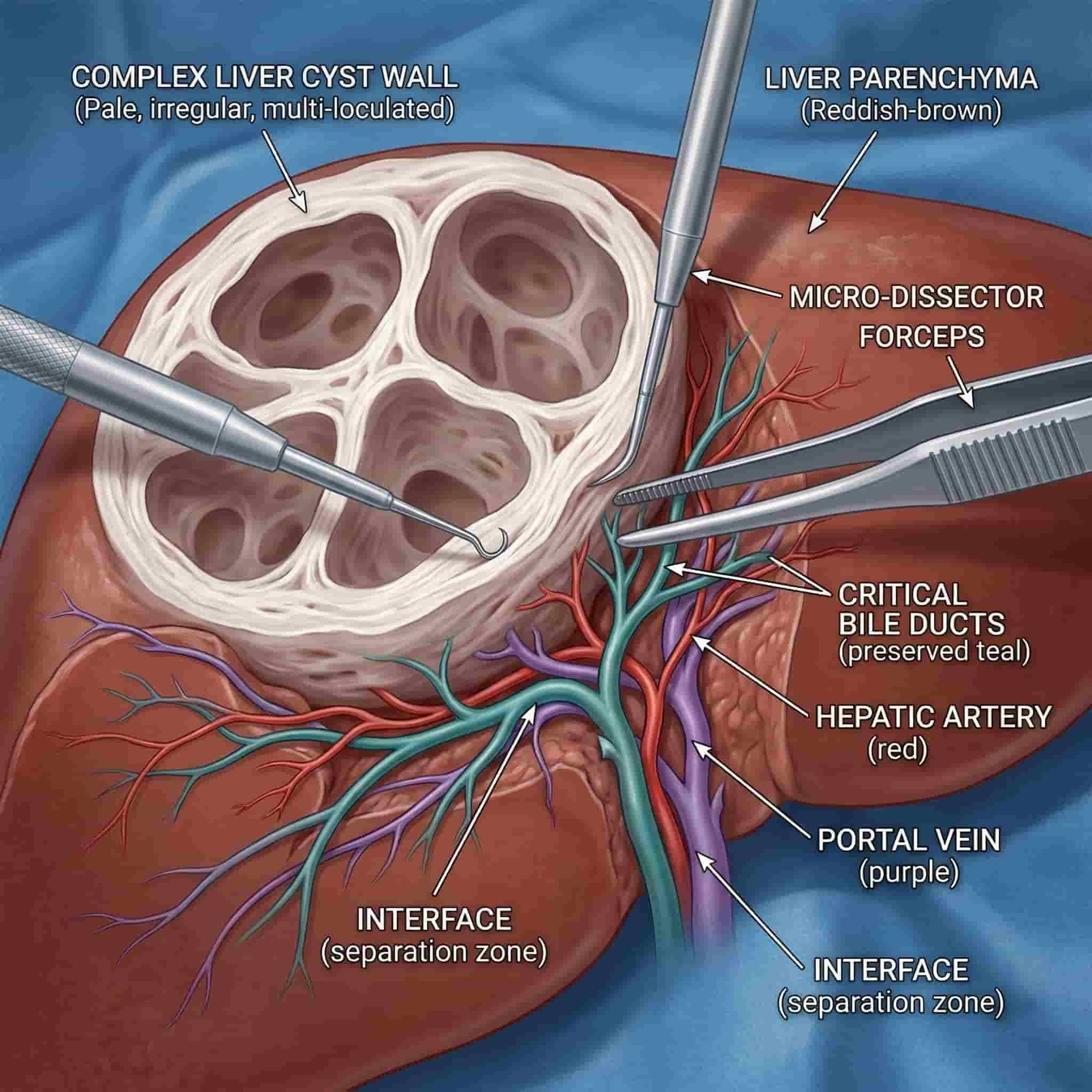 Complex liver cyst imaging and surgical planning
